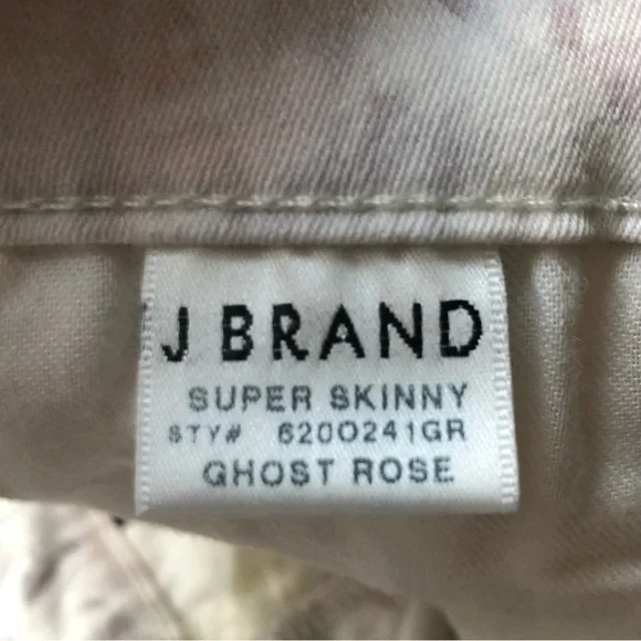 J Brand Jean Super Skinny Ghost Rose Floral Size 25 - Picture 8 of 11